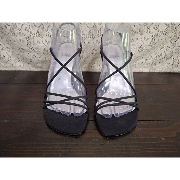 EUC Stuart Weitzman Black Strappy Slingback Heels/Sz. 8M - Picture 5 of 8